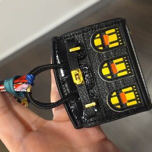 Mini Birkin Bag Charm - Black